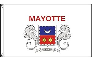 Stormflag Drapeau Mayotte 90x150cm Drapeau mahorais 3x5ft Polyester 90g avec œillets et Double couture