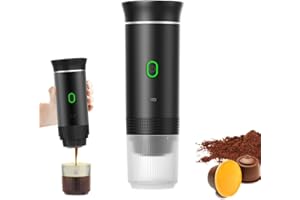 KWJNH Machine à expresso portable, auto-chauffante 4 à 6 minutes, cafetière portable 3 en 1, pour capsules ONE Times, petite charge de 50 Larg
