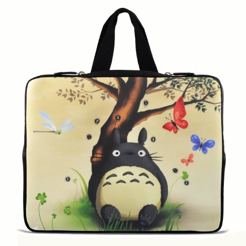Totoro Laptop-Tasche / Sleeve / Tragetasche mit verstecktem Griff für 38,1 / 39,1 / 39,6 cm (15 / 15,4 / 15,6 Zoll) Notebooks wie Apple MacBook Pro 15 15.4 / Dell Inspiron 15R Vostro XPS Alienware M15X / Asus A55 K55 N56 X54 / Sony E15 S15 EL2 / Lenovo ThinkPad E530 / HP Acer