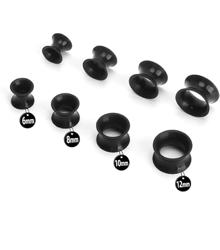 Set 16 Pezzi Tunnels Orecchio In Silicone - 8 Misure Da 2g A 3/4, Per