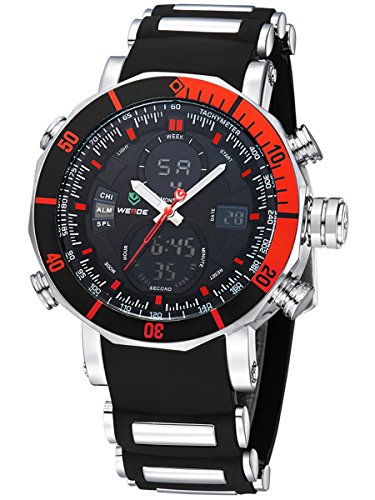 Alienwork DualTime Analog-Digital Armbanduhr Chronograph LCD Uhr Multi-funktion schwarz Polyurethan OS.WH-5203J-04 Alienwork DualTime Analog-Digital Armbanduhr Chronograph LCD Uhr Multi-funktion schwarz Polyurethan OS.WH-5203J-04