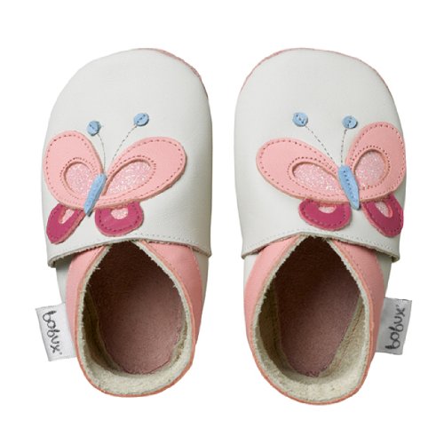 Bobux 4607, Baby-Girls' Crawling Baby Slippers, White, M UK
