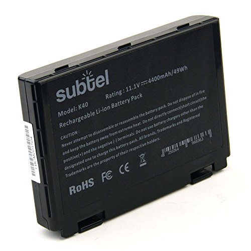 subtel® Notebook Akku für ASUS F52 / F82 / K40 / K50 / K51 / K60 / K61 / K70 / P50 / P81 / Pro5C (4400mAh) A32-F52 / A32-F82 - 2