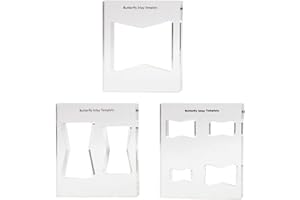 CDIYTOOL Lot de 3 gabarits décoratifs pour le travail du bois, motif papillon décoratif 7 en 1
