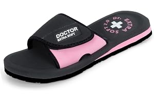 DOCTOR EXTRA SOFT Women's Care Orthopaedic and Diabetic Adjustable Strape Super Comfort Dr Sliders Flipflops and House Slippers for Women s & Girl s Slides D-52