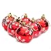 Produktbild MuSheng Weihnachtskugeln 6 Stück Christbaumkugeln Kugeln Dekoration bis Ø 6cm Christbaumschmuck Deko Baumkugeln (Rot, 6 cm)