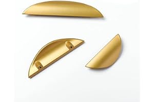 Guolich 2 stycken kökslådehandtag dörrhandtag zinklegering moderna guldbeslag för garderob badrum byrå (hålcentrum 32 mm)