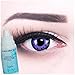 Produktbild Farbige lila / schwarze Crazy Fun Kontaktlinsen Toxic Plum mit gratis Linsenbehälter + 60ml Pflegemittel, Topqualität zu Fasching, Karneval und Halloween