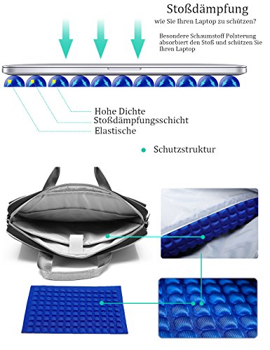 CoolBELL 15 6 Zoll Laptop Tasche Nylon Schultertasche mehrfach Abteil Messenger Bag Handtasche Tablet Aktentasche f  r Laptop   Tablet   Macbook Schwa