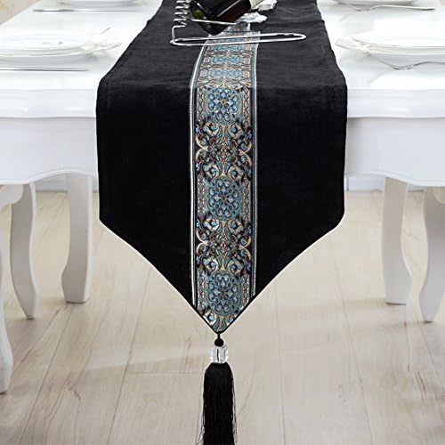 JINGJIE Restaurant dining table Decoration Table runner,Living room Tea table Cloth Modern simple Table runner-F 33x260cm(13x102inch)