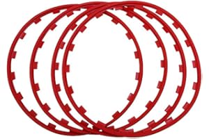 elfshopping Protège-Roues Robustes Protecteur de Jante Anneau de Garniture GM Style Ligne de Garde de Pneu Garniture en Caoutchouc pour Tesla 4 pièces 16-20 Pouces,Red-20in