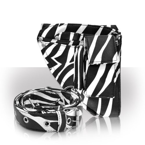 Roo Beauty Hairdressing Pouch, Scissor Holster, Hair Kit Accessories in Mini Zebra