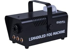 Ibiza LSM400LED-BK 400 W Mini Fog Machine with LED - Black