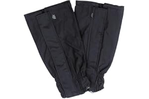 MFH Black Waterproof Trouser Leg Gaiters with Wire Rope