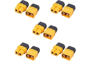 LINSYRC 5 Paar Amass XT-60 XT60H Stecker Männlich und Buchse Steckeradapter mit Kunststoffgehäuse für RC Lipo Akkuo (XT60H)