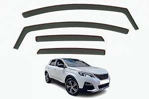 AIRFLUX Lot de 4 déflecteurs d'air compatibles avec Peugeot 3008 MK2 2017 2018 2019 2020 2021 2022 2023.