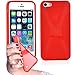Produktbild Apple iPhone 5 / iPhone 5S / iPhone SE Silikonhülle in ROT von Cadorabo - X-Line Design TPU Schutzhülle – Handyhülle Bumper Case Backcover in INFERNO ROT