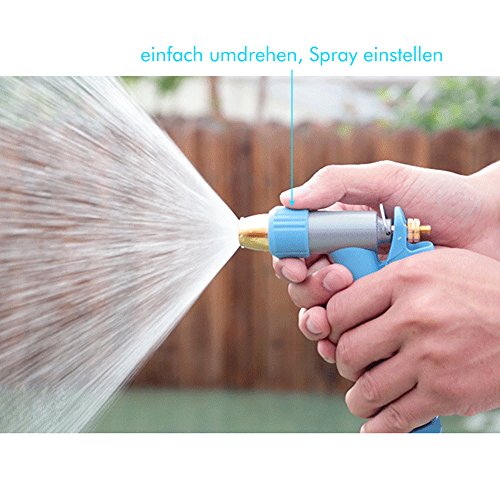 Rovtop Verstellbarer Garten Handbrause Hochdruck Gartenbrause Wasserdurchfluss für Garten Bewässerung Robust und Leistungsstark - 6