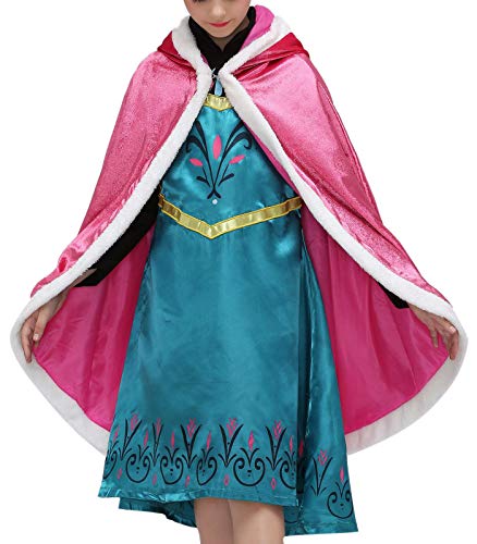 Fasff Deluxe Hooded Princess Cloaks Girl Long Shawl Christmas