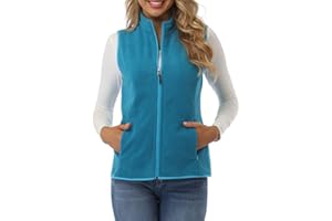 Minetom Femme Gilet En Molleton Polaire Doux Sans Manche Coupe Classique Grandes Filles Couleur Unie Blouson Bouton Matelassée Veste Avec Poches A Marron XS