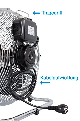 SUNTEC Bodenventilator CoolBreeze 5.000 BV [50 cm Flügel-Ø, 3 Stufen, TVentilatorflügelgehäuse um ca. 90° kippbar, 145 Watt] - 4