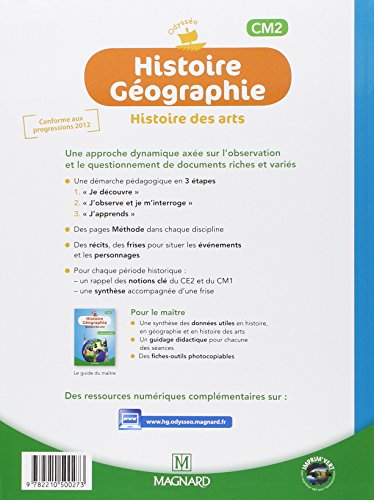 Book's Cover of Histoire Géographie Histoire des arts CM2