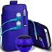 Produktbild ONX3 Samsung S6312 Galaxy Young Duos Schutz PU Leder Pull Cord Slip In Beutel Schnell Release Gehäuse mit Mini Kapazitive Retractabletylus Füller, 3,5 mm In-Ear-Ohrhörer, Mini Rechargeable Kapsel Lautsprecher (Blue)