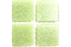 HOBBY ISLAND MOSAICS 225 Matte Apple GreenVitreous Glass Mosaic 20mm Tiles A60