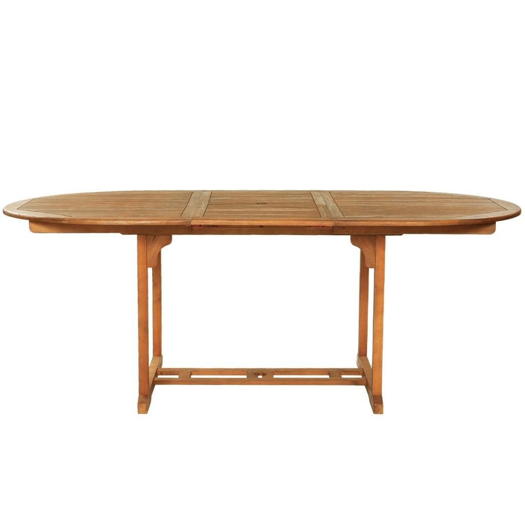 Festnight 23-TLG. Garten-Essgruppe mit Kissen Gartengarnitur aus Akazienholz Gartenmöbel Set inkl. 1 Esstisch + 8 Stühle + 2 Sonnenliegen + 10 Sitz-/Liegepolster + 1 Beistelltisch + 1 Sonnenschirm – Bild 5