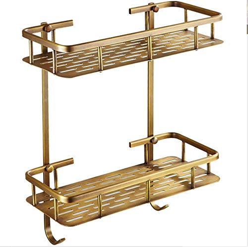 Preisvergleich Produktbild Kerlana Europäische antike Kupfer gebürstet P21 Doppelständer Bad Doppelhandtuchhalter Bad Hardware-Zubehör (Color : -, Size : -)