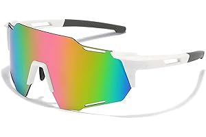 YQBFTC Occhiali da Sole Sportivi Polarizzati,Occhiali da Ciclismo Antivento Uomo e Donna,UV400 Occhiali Veloci Uomo,Occhiali Bici Polarizzati Sportivi per Ciclismo,Motociclismo,Corsa,Sci,Alpinismo