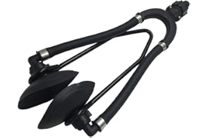 KESOTO Universal Rubber Round Muff Motor Flusher for Boat Flush Away Sand Salt Outboard, Black