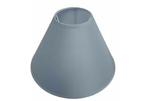 SALES TODAY INTERIROR 9" (23cm) Cotton Textured Fabric Coolie Light Shade Table Ceiling Lamp Shades (Silver Grey)