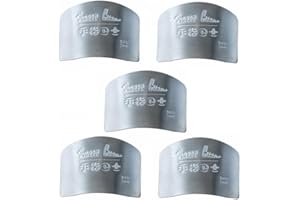 London Express Finger Guard Kitchen Hand Protector Stainless Steel Knife Ring Metal Cutting Safe Protector Cooking Safety Shield Slice Meat Vegetable Fruit Slicing Dicing Chopping Tool Gadget (5)