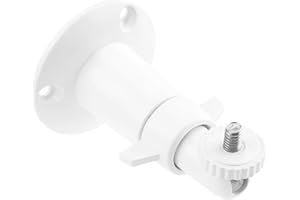 CJMUQHEHH Support mural réglable pour caméra extérieure avec filetage 1/4" pour caméra EufyCam S3 Pro Arlo Blink Ring en alliage d'aluminium pour l'extérieur et l'intérieur Blanc