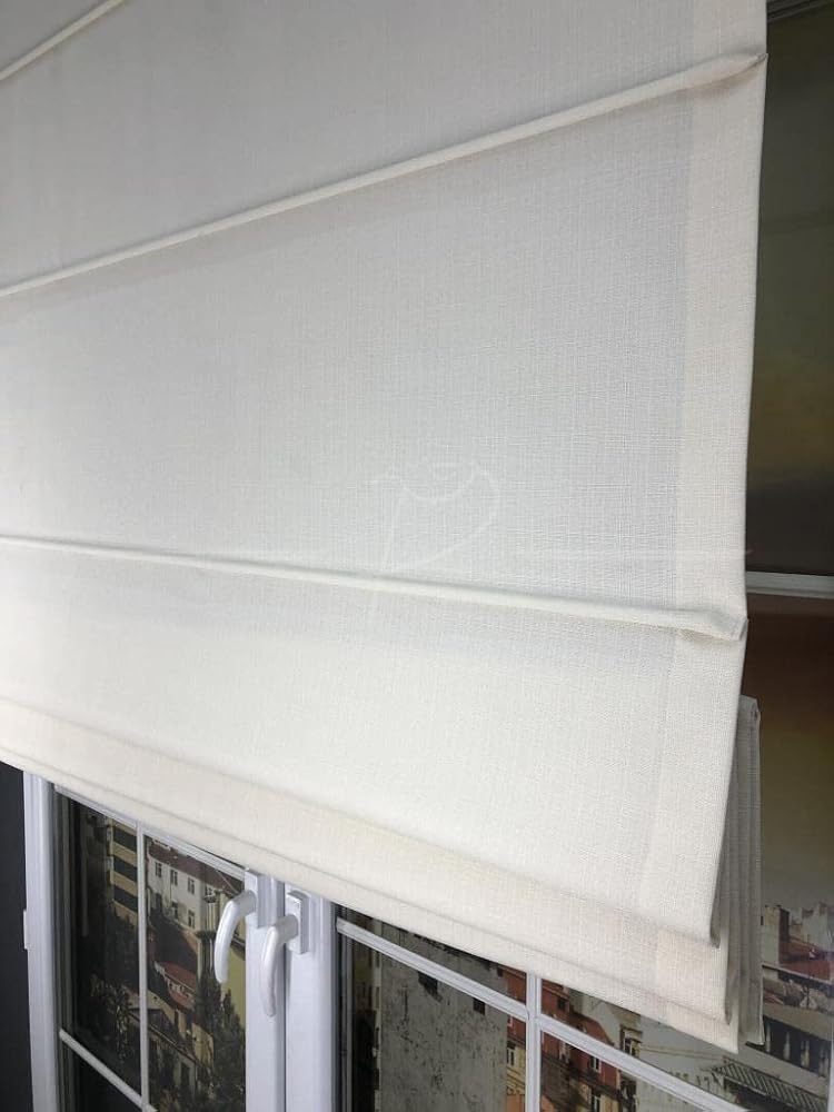 rendecioğlutekstil Keten Fon Katlamalı Perde 1. Kalite Natural Keten/Krem Renk 120 x 270 Krem