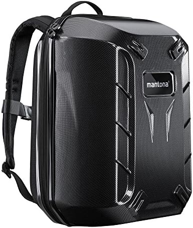 Mantona Drone Backpack Carrier with Hard Case Silver/Black