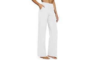 G4Free Yoga Pants with Pockets Wide Leg Trousers for Women High Waist Stretch Work Dress Casual Sweatpants Petite/Regular/Tall