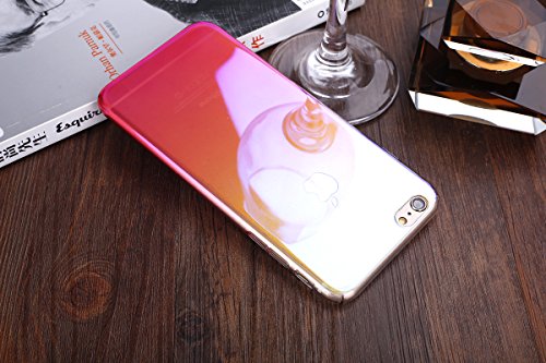 Ikasus - Carcasa de silicona TPU para iPhone 7  Plus de 5 5 pulgadas  13 9 cm   dise  o flexible y ultrafino con efecto espejo y que protege de golpes  transparente  rojo  iPhone 7 plus case