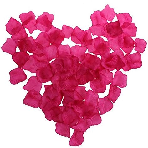 AEXGE Wholesale 600pcs Silk Rose Petals Artificial Flowers Wedding Gifts for Home Party Garden fuchsia