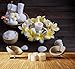 Produktbild Fototapete Frangipani Blumen - Spa und Wellness Vliestapete Wandtapete M0977 - Tapete - Moderne Wanddeko - Wandbilder - Fotogeschenke - Wand Dekoration - 100% MADE IN GERMANY - Größe: M 250 x 175 cm - 5 Teile - Papier