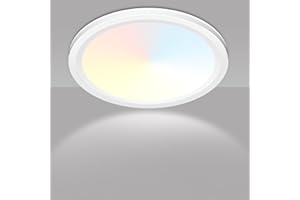 zemty LED Bathroom Light 18W 1800LM, 5 Color Temperatures Flush Ceiling Light Modern, Waterproof Night Light for Bedroom, Kitchen, Living Room, Hallway, Porch Ø22CM