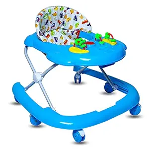 GoodLuck Baybee Galaxy Round Kids/Baby Walker with 3 Position Height Adjustable Baby Activity Walker for Babies Enjoying Play Toys & Activities Boys & Girls Age 6 Months to 2 Years (Galaxy Blue)