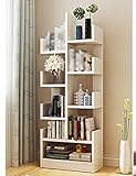 【Material】: Holz. Bücherregal Form Eines Baumes Regal Wohnzimmer Platzsparende Aufbewahrungsbox Schlicht Modern (Farbe : Weiß)