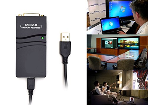 Lole USB 2.0 to VGA / DVI / HDMI External Video Graphics Adapter for Multiple Monitors Display Pixels up to 1920 x 1080 with Extend and Mirror Mode for Windows 10/ 8.1/8/7 Mac OS X Linux and Android 5.X - 6