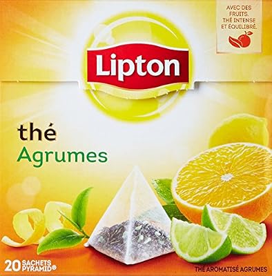 Lipton Thé Agrumes 20 Sachets 36g - Lot de 3