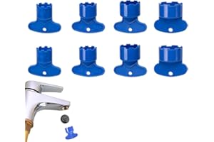 LYITZW 8 Pièces Outils de Clé Aérateurs de Robinet Cache Clés Cache-clé Aérateur Mousseur de Robinet Aérateur Économiseurs d'Eau pour Evier de Cuisine Lavabo de Salle de Bain, M16.5 /M18.5/M21.5/M24