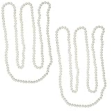 kostüme 50er 60er 2 Perlenketten Spassprofi 2 Perlenketten 182cm Perlen Kette Perlenkette f. Charleston Kostüme 50er 60er Jahre Alltag