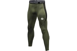 MEETWEE U9b - MEETWEE Męskie spodnie kompresyjne, sportowe legginsy, długie spodnie do biegania, oddychające, spodnie funkcyjne. Mężczyźni