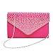 Produktbild Tingtin Handtasche Abendtasche Damen Clutch Handtasche Bag Umhängetasche Kleine Schultertasche Damentaschen mit Satin Strass-Nieten für Party Hochzeit Alltag Einkauf